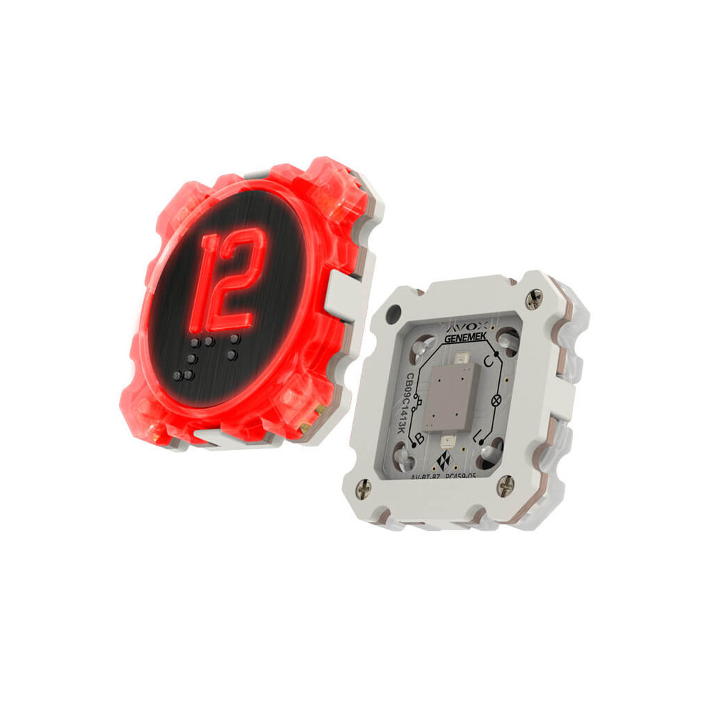 Genemek - Buton,AVOX,N/S3,LED,KIRMIZI,BRAILLE Genemek - Buton,AVOX,N/S3,LED,KIRMIZI,BRAILLE